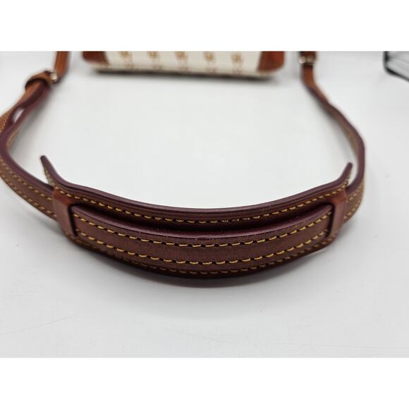 Dooney & Bourke Gretta Women's Crossbody Purse Handbag Leather‎ White/Tan - Picture 14 of 16